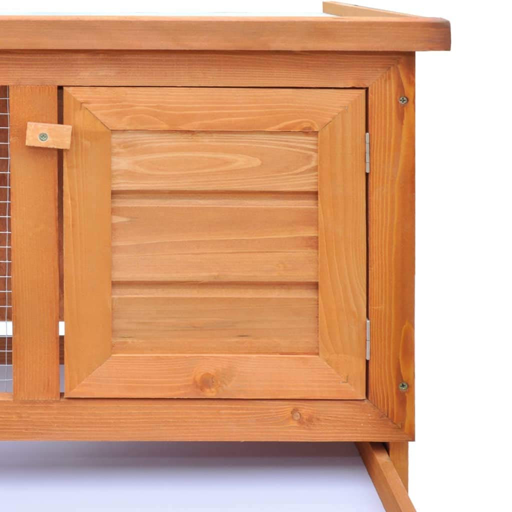 Premium FAMIROSA Outdoor Rabbit Hutch with Pull-Out Tray - Weather-Resistant Wooden Bunny House for Small Animals | Indoor & Outdoor Pet Cage for Rabbits, Guinea Pigs & Poultry | Perfect for Backyard, Garden & Patio Use