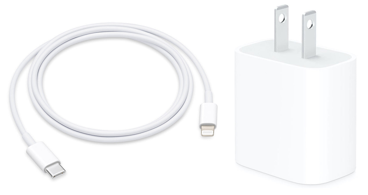 Fast Charging Lightning Cable & USB C Power Adapter Bundle for iPhone 12/13/14/15 Pro Max - 2 Pack MFi Certified Charger Set for Home, Office & Travel