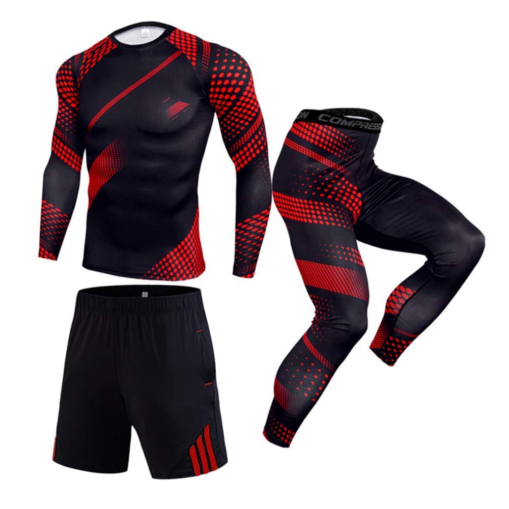 Men's Activewear Set - Breathable Running Tracksuit & Compression Sportswear for Gym, Jogging & Workout | Moisture-Wicking Athletic Outfit for Men