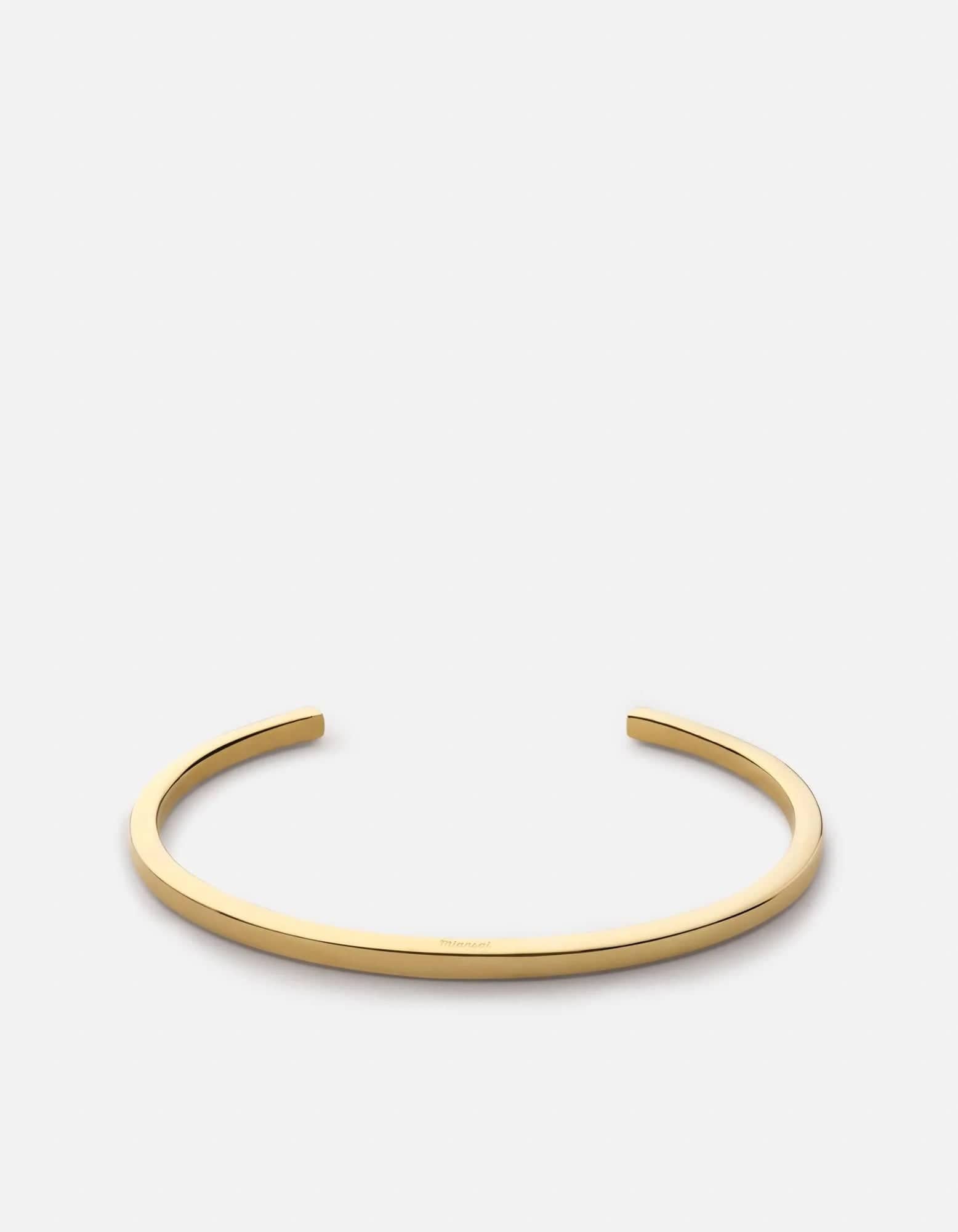 3mm Arbor Cuff Bracelet - 14K Gold Vermeil with Genuine Emerald Gemstone | Elegant Stackable Bangle for Women | Perfect for Weddings, Date Nights & Special Occasions