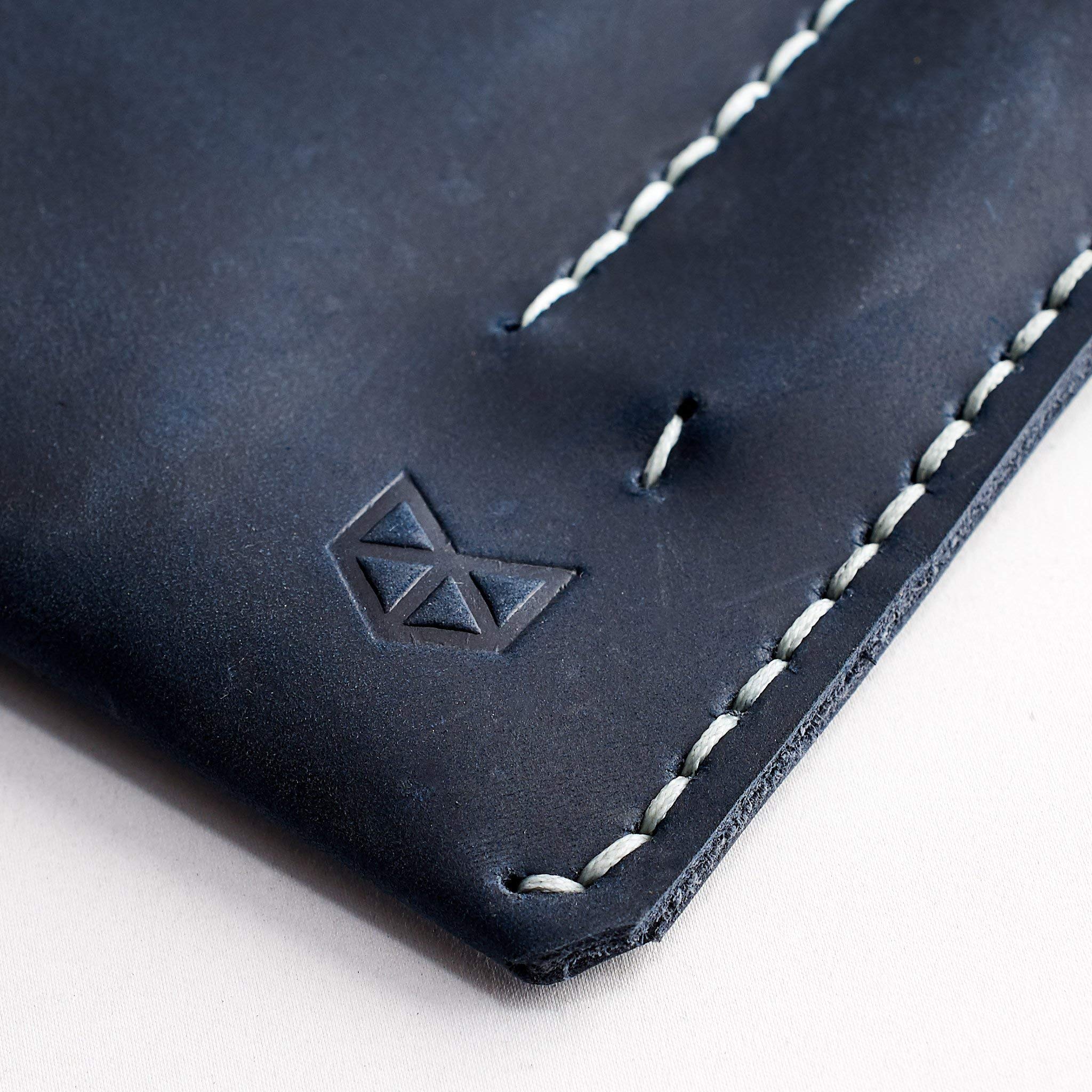 Premium reMarkable 2 Tablet Case - Blue Genuine Leather E-Reader Folio Cover with Marker Holder | Handmade Protective Sleeve for Digital Paper | Perfect Gift for Men | Office, Travel & Note-Taking Essential