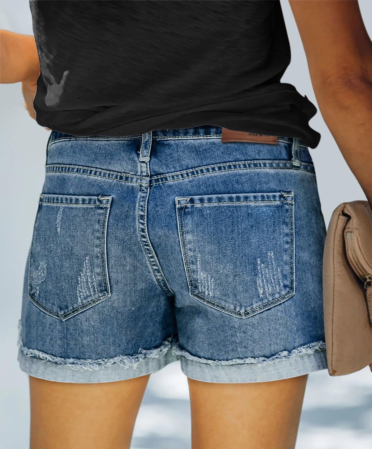 2025 Women's Stretchy Denim Jean Shorts - Casual Summer Shorts for Women | Perfect for Beach, Vacation & Outdoor Activities