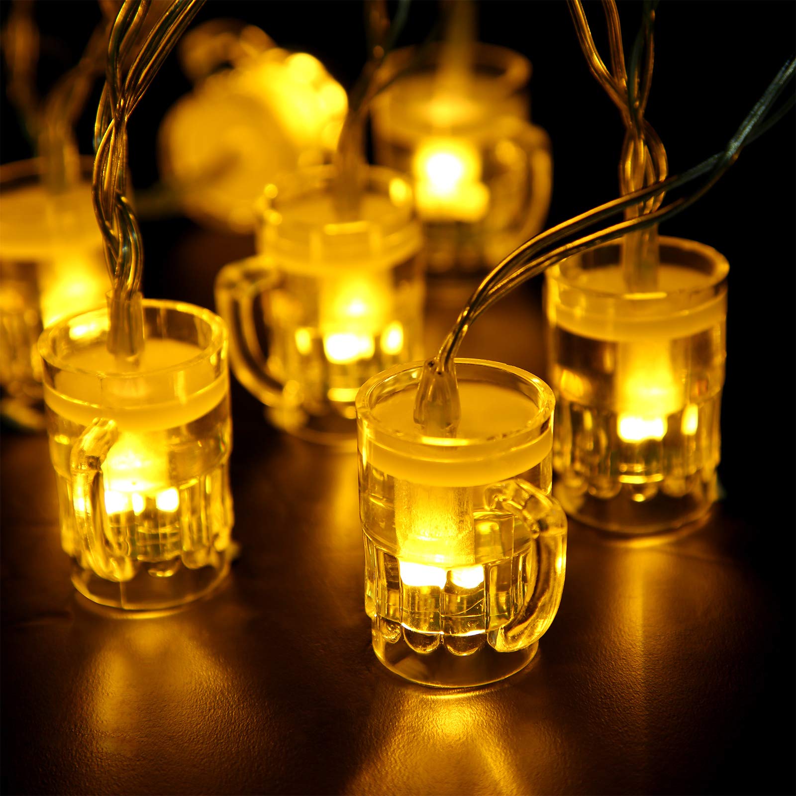 Illuminate Your Independence Day with Our Patriotic 3D Beer Mug String Lights