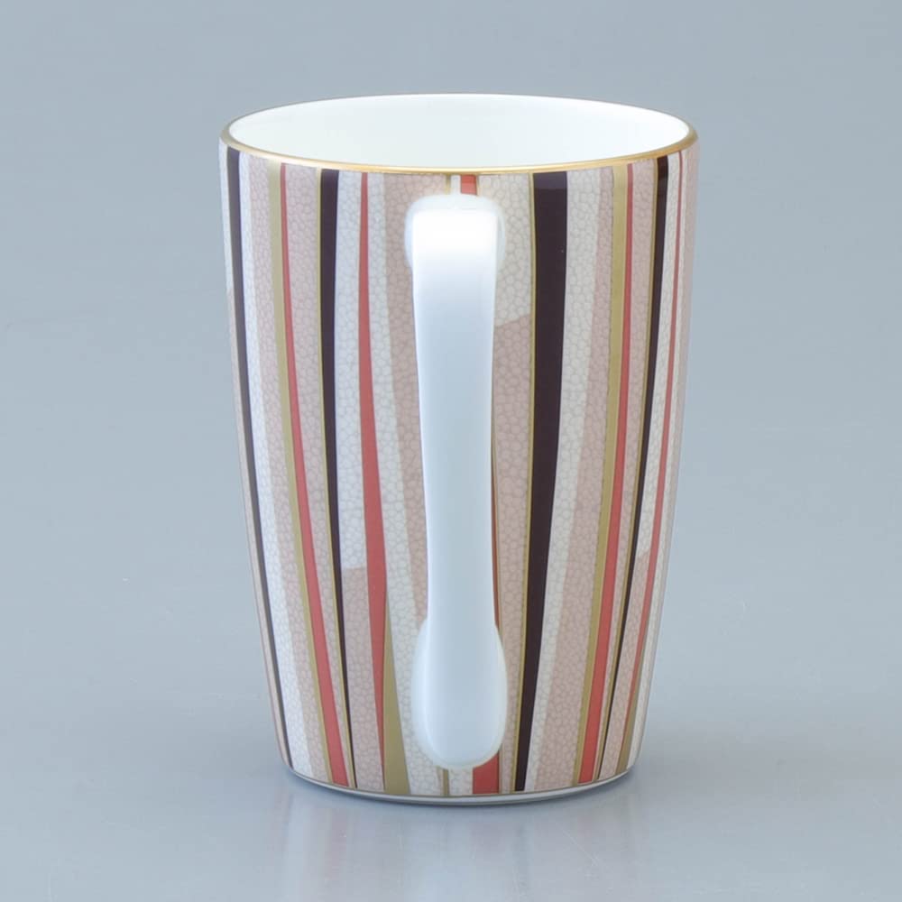 Narumi 52148-2731 Modern Green Tea Mug with Orange Simple Pattern - 12.8 oz (380ml) Large Ceramic Cup - Perfect for Home, Office & Gift Giving - Includes Elegant Gift Box