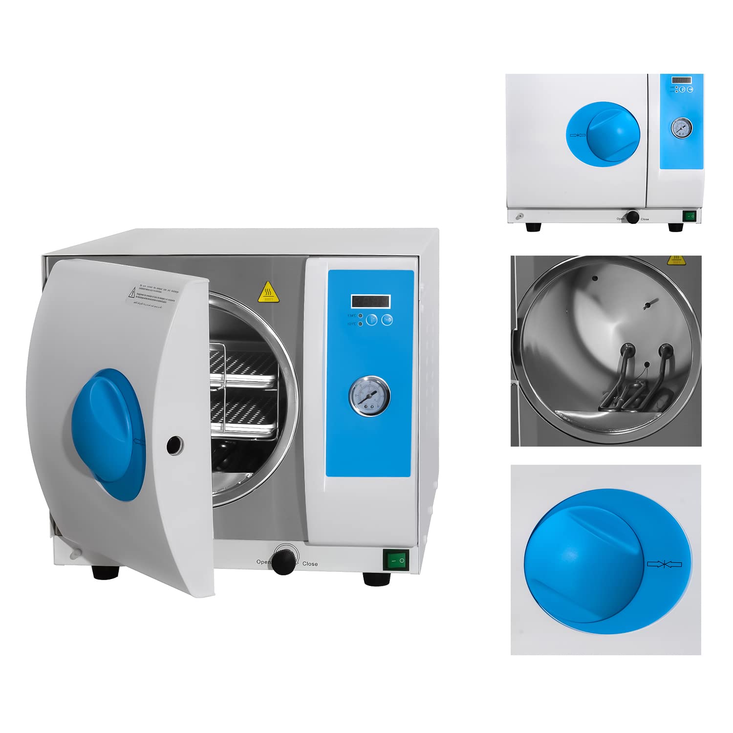 Class N 18L Portable Semi-Automatic Steam Sterilizer with Digital Display - Tabletop Autoclave for Dental, Tattoo & Beauty Tools - Perfect for Clinics, Salons & Home Use