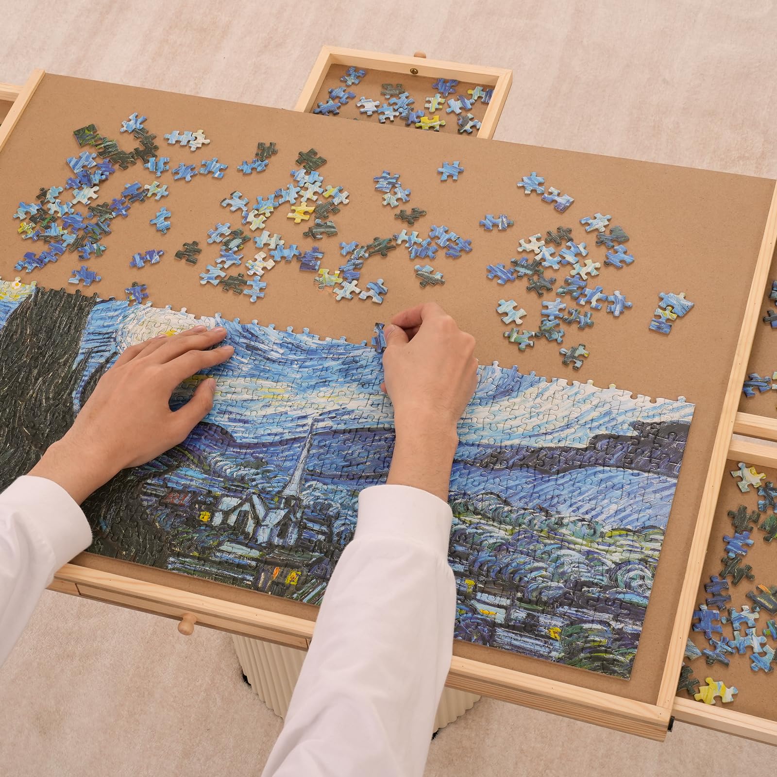 VEVOR 1000 Piece Puzzle Board with 6 Drawers & Cover - 29