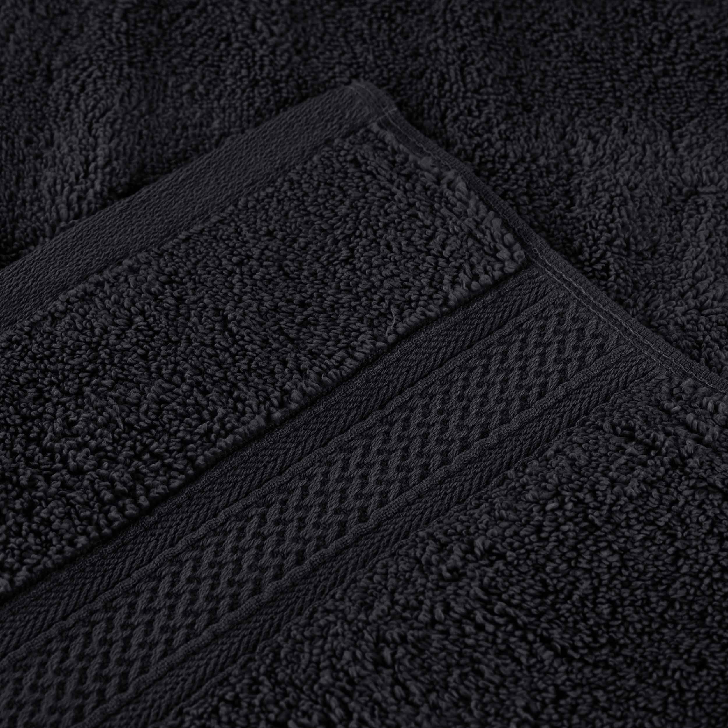 Premium 8-Piece Zero Twist Cotton Towel Set - Solid & Jacquard Chevron Design for Bath, Spa, and Luxury Home Decor