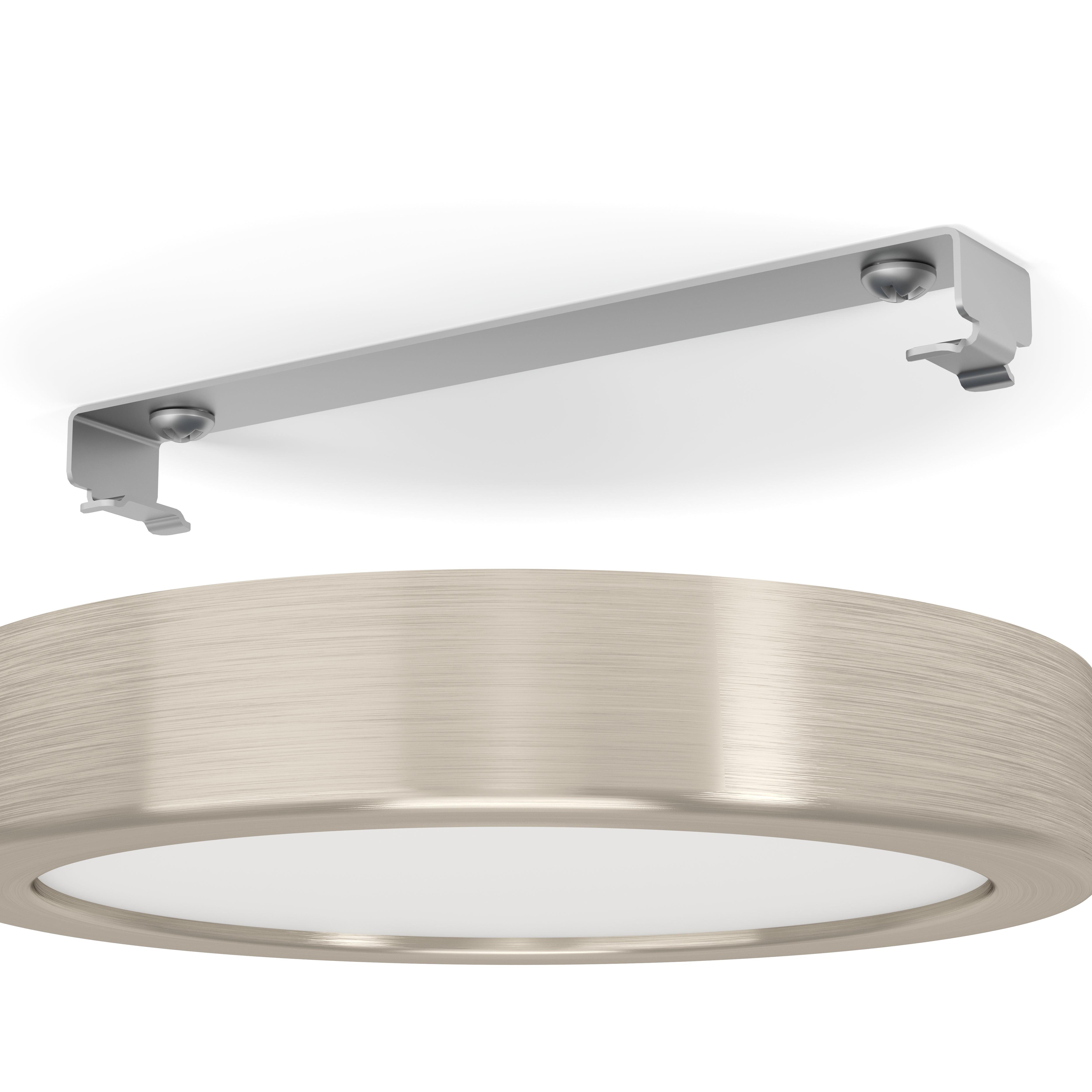 Eglo Fueva 5-LED Nickel Round Flush Mount Ceiling Light Fixture - 16cm/6.3 Inch Modern Lighting for Bedroom, Kitchen, Hallway & Bathroom