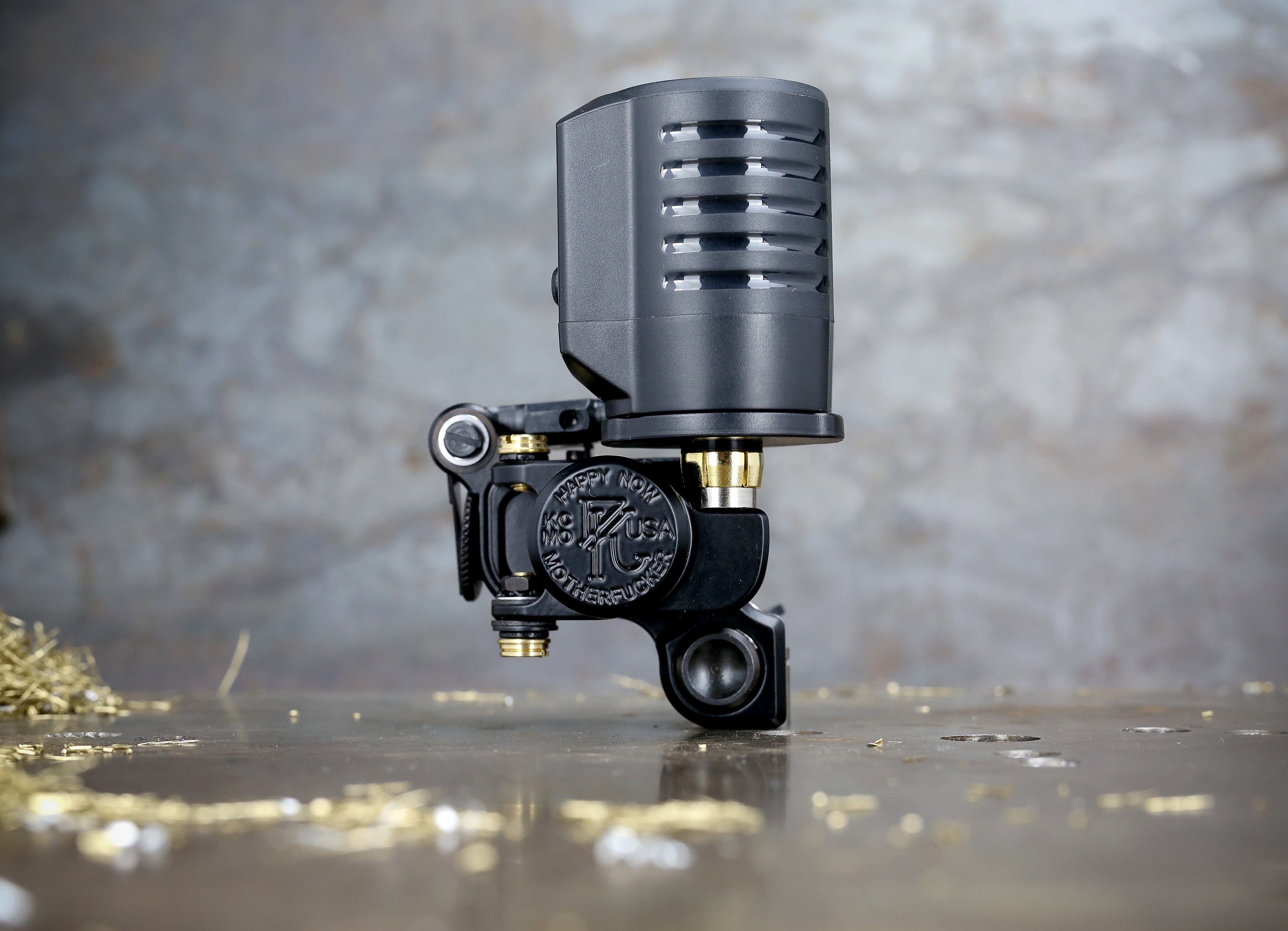 Dan Kubin Sidewinder 46er Featherweight Black Aluminum RCA Tattoo Machine with Clip Cord - Professional Tattoo Equipment for Artists & Beginners, Perfect for Lining and Shading Work