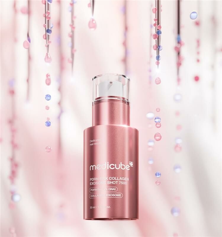 Medicube PDRN Pink Exosome Shot Serum 7500 - 30ml Anti-Aging Face Serum for Wrinkles & Hydration | Perfect for Night Skincare Routine & Daily Moisturizing