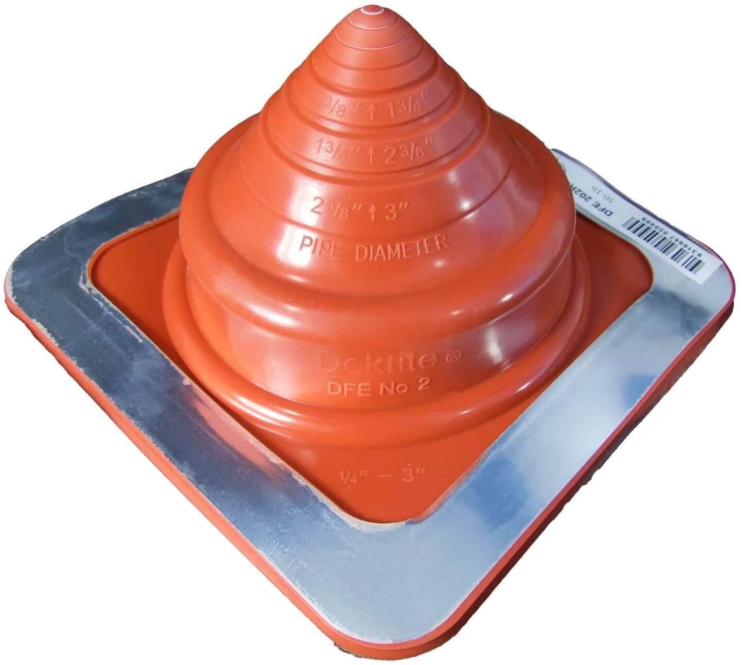 EAGLE 1 Adjustable Silicone Roof Pipe Flashing Boot - High Temperature Resistant, Square Base (2 Pack) - Perfect for Roof Ventilation, Plumbing & HVAC Installations