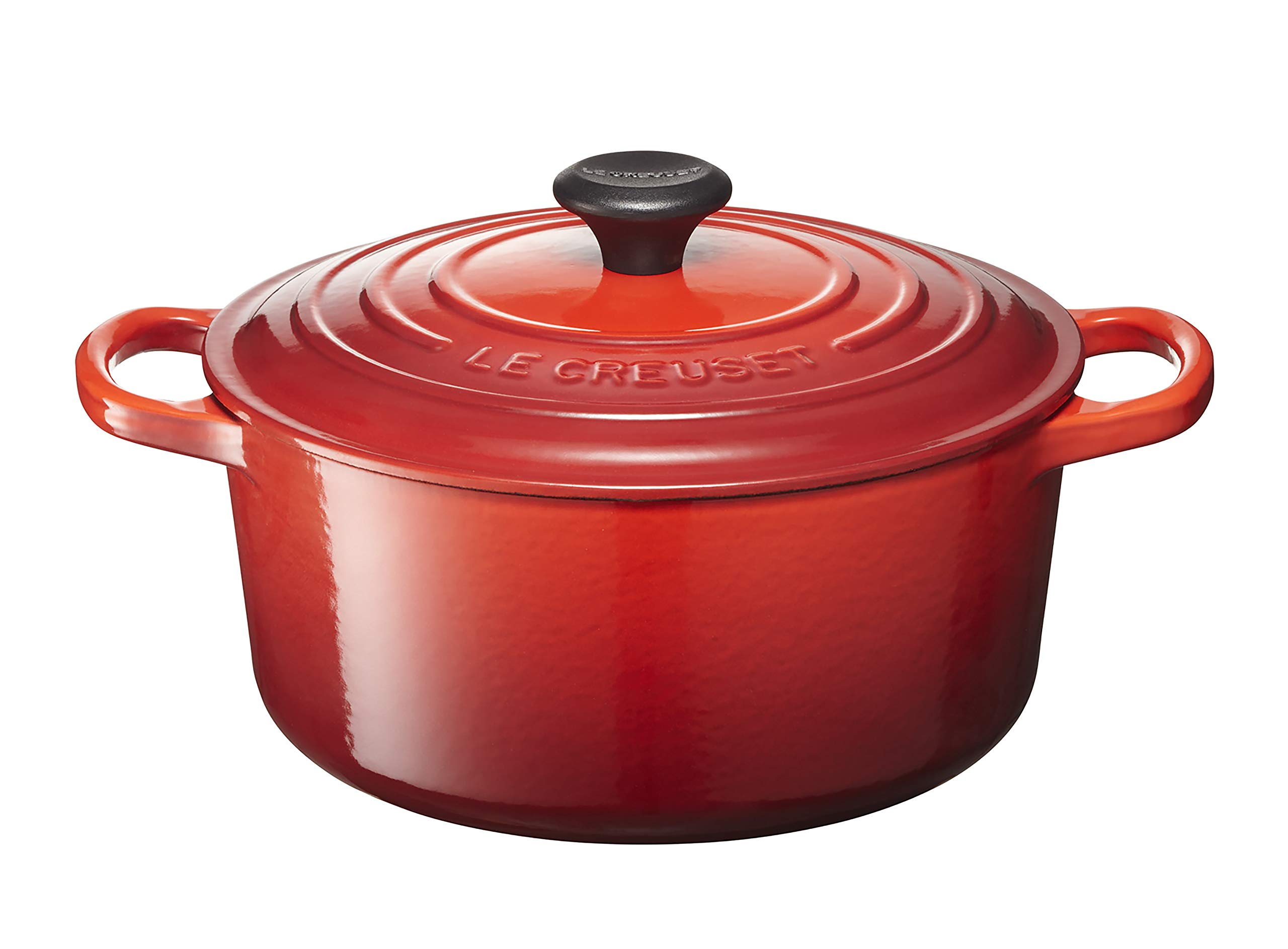 Le Creuset Signature Enameled Cast Iron Dutch Oven 3.5 Quart - Cherry Red Cerise | Perfect for Braising, Stewing & Slow Cooking Soups, Bread Baking & Family Meals