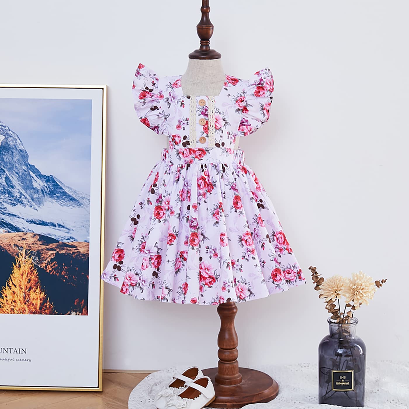 Baby Girls' 100% Cotton Dresses - Spring Summer Fall Classic Outfits for Party, Birthday, Photoshoot | Casual & Formal Wear | Perfect for Special Occasions & Everyday Play