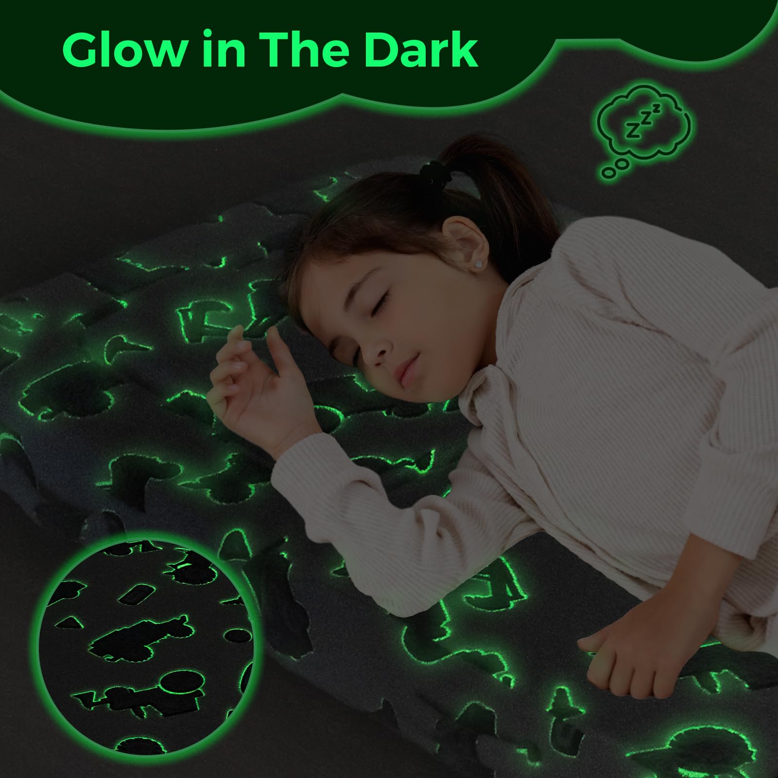 MAXYOYO 2-in-1 Toddler Couch & Kids Folding Sofa - Glow in The Dark Children's Furniture with White Car Design - Perfect Gift for Boys & Girls - Ideal for Playroom, Bedroom or Nursery Decor