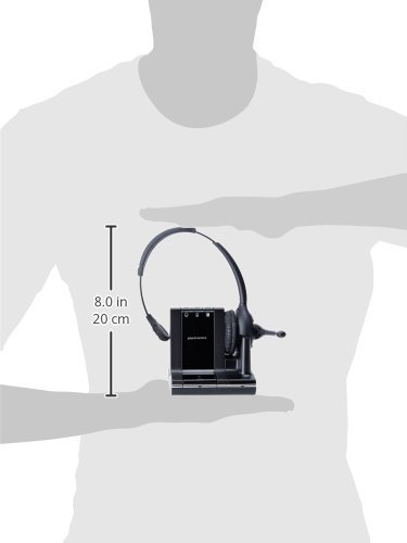 Plantronics W710 Savi 3-in-1 Mono Wireless Headset with DECT 6.0 Technology - Over-the-Head Design for Office, Call Center & Remote Work (Black, Model PL-83545-01) - Perfect for Business Professionals & Customer Service Teams