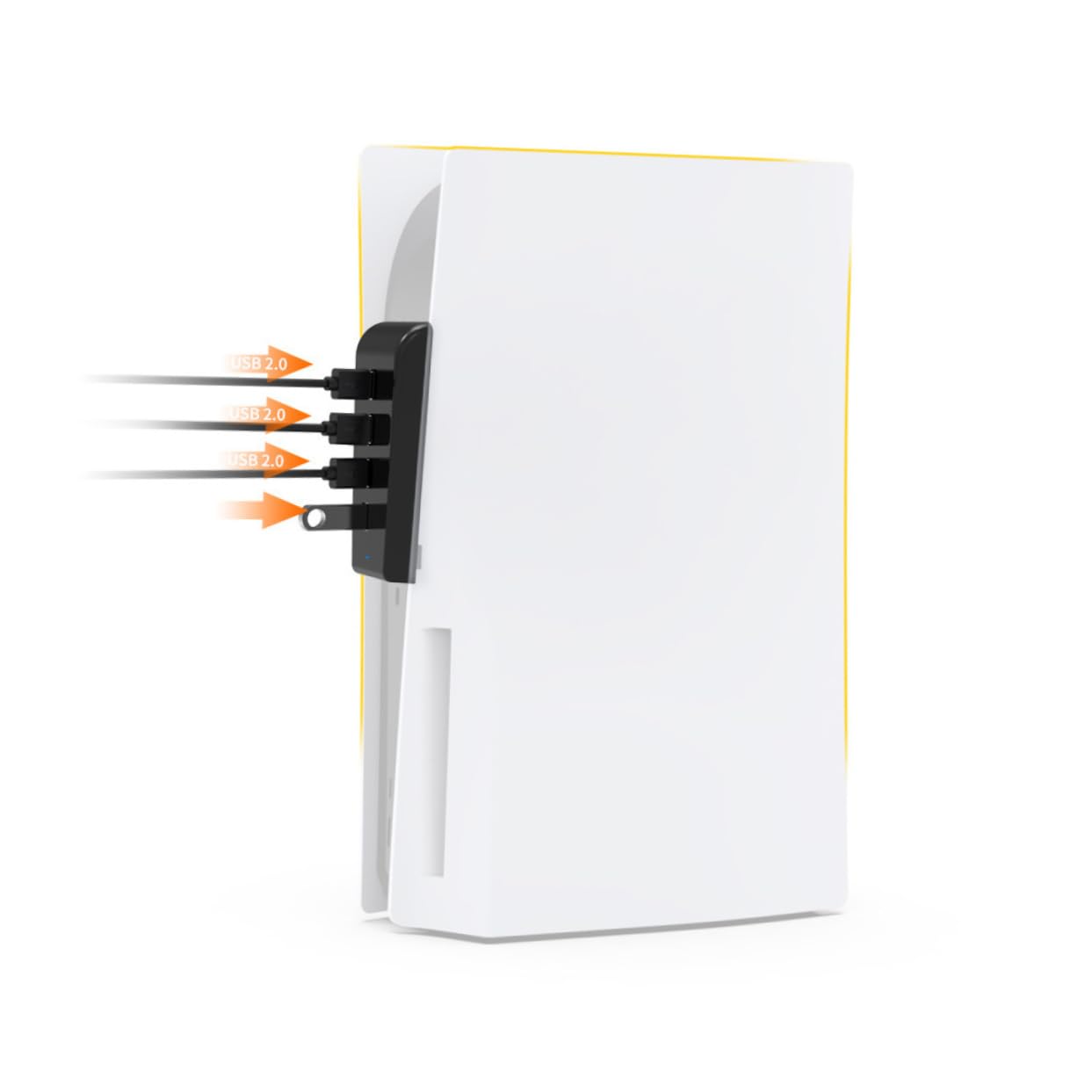 Mikikit 4-Port USB 2.0 Hub - High-Speed Data Transfer & Fast Charging - Plug & Play USB Expander for Laptop, PC, Mac - Perfect for Gaming, Office Work & Home Use