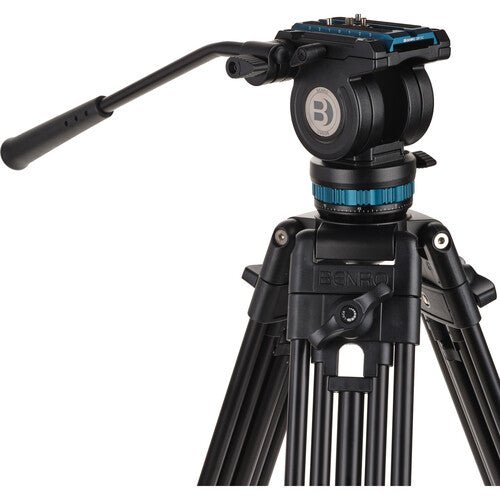Benro KH25PC Professional Video Tripod with Fluid Head - Lightweight Aluminum Tripod for DSLR Cameras, Camcorders | Perfect for Vlogging, Live Streaming & Outdoor Filming