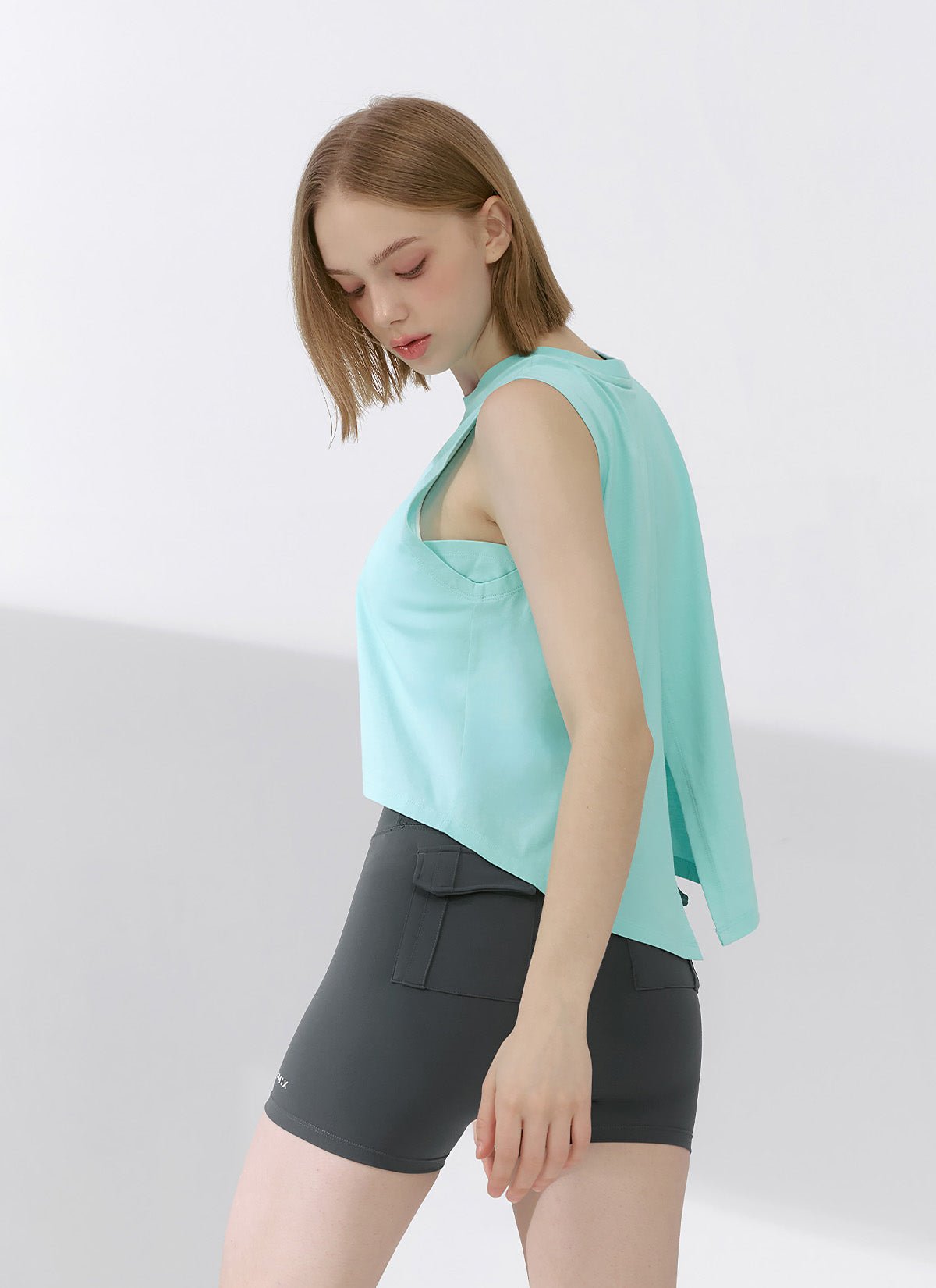 Premium Pima Cotton Back Slit Sleeveless Blouse - Women's Elegant Summer Top for Office, Date Night & Casual Outings