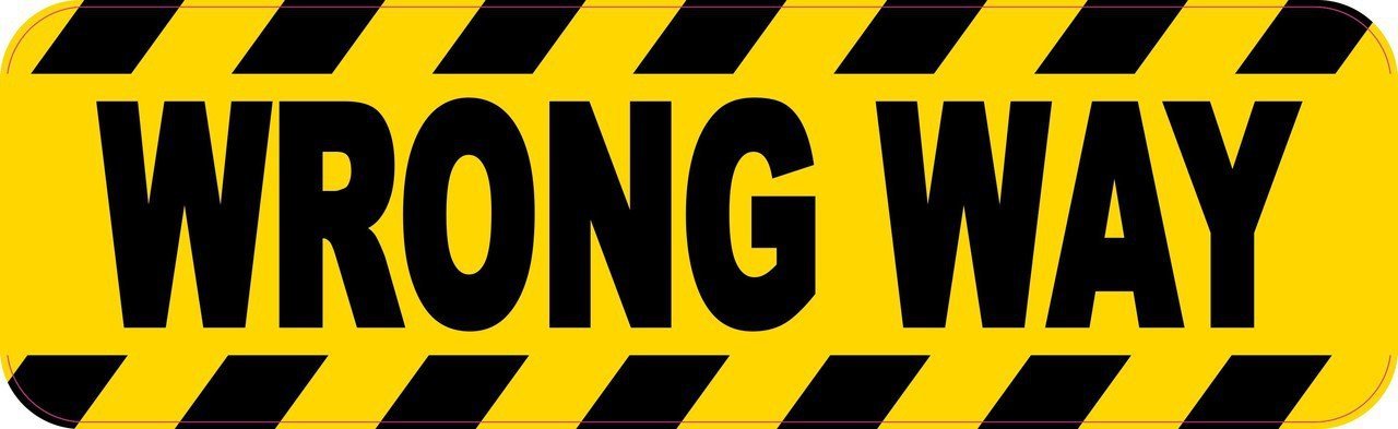 StickerTalk Wrong Way Magnet - 10