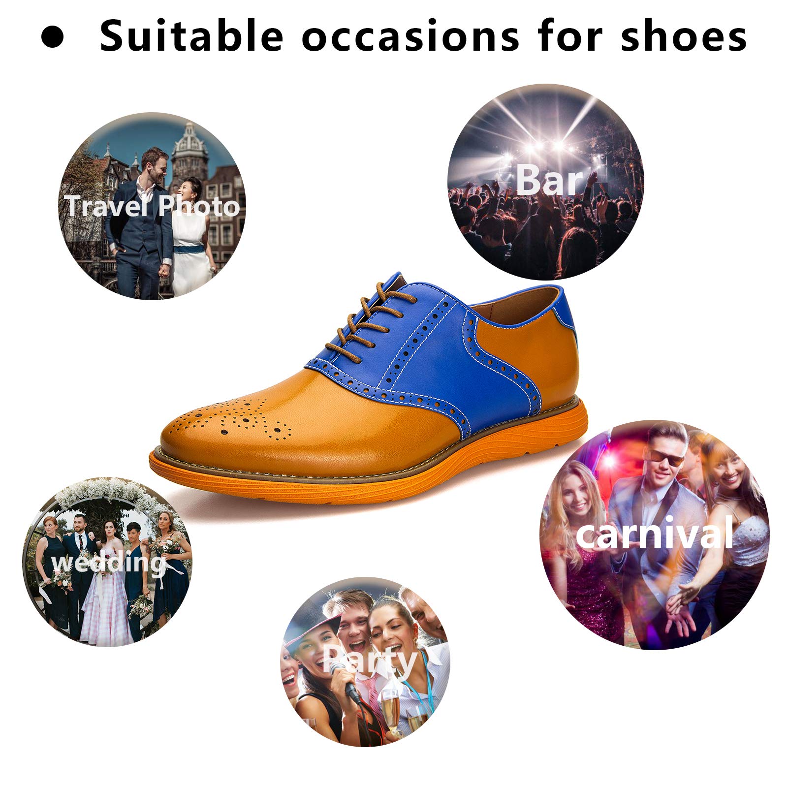 Meijiana Men's Oxford Dress Shoes - Lightweight Lace-Up Formal Shoes for Business, Office & Wedding - Comfortable & Stylish Men's Footwear