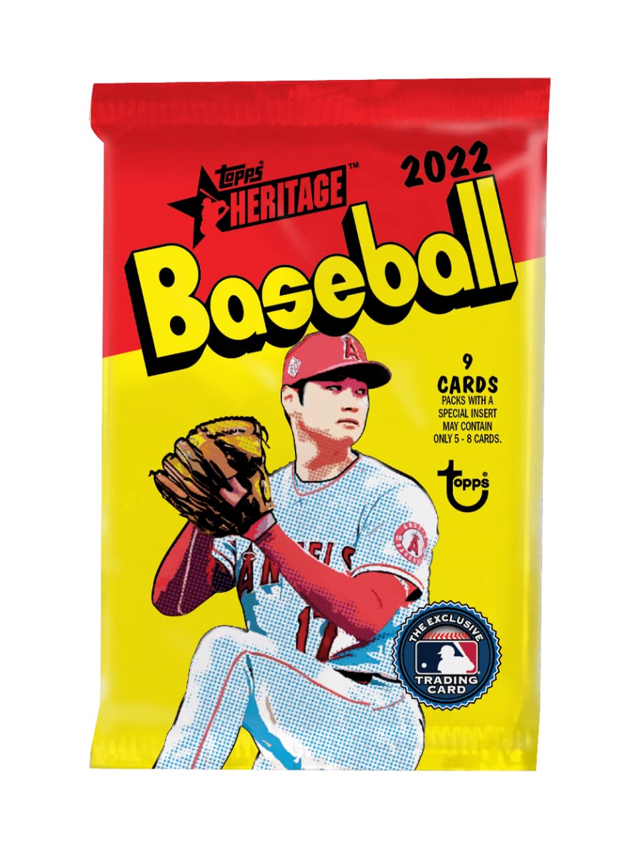 2022 Topps Heritage Baseball Value Box - 100+ Trading Cards, Rookies & Inserts | Collect, Trade & Play | Perfect for Baseball Fans & Card Collectors