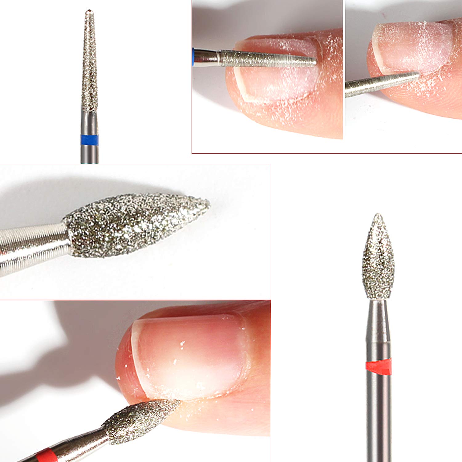 Professional 7PCS Tungsten Carbide & Ceramic Nail Drill Bit Set - 3/32