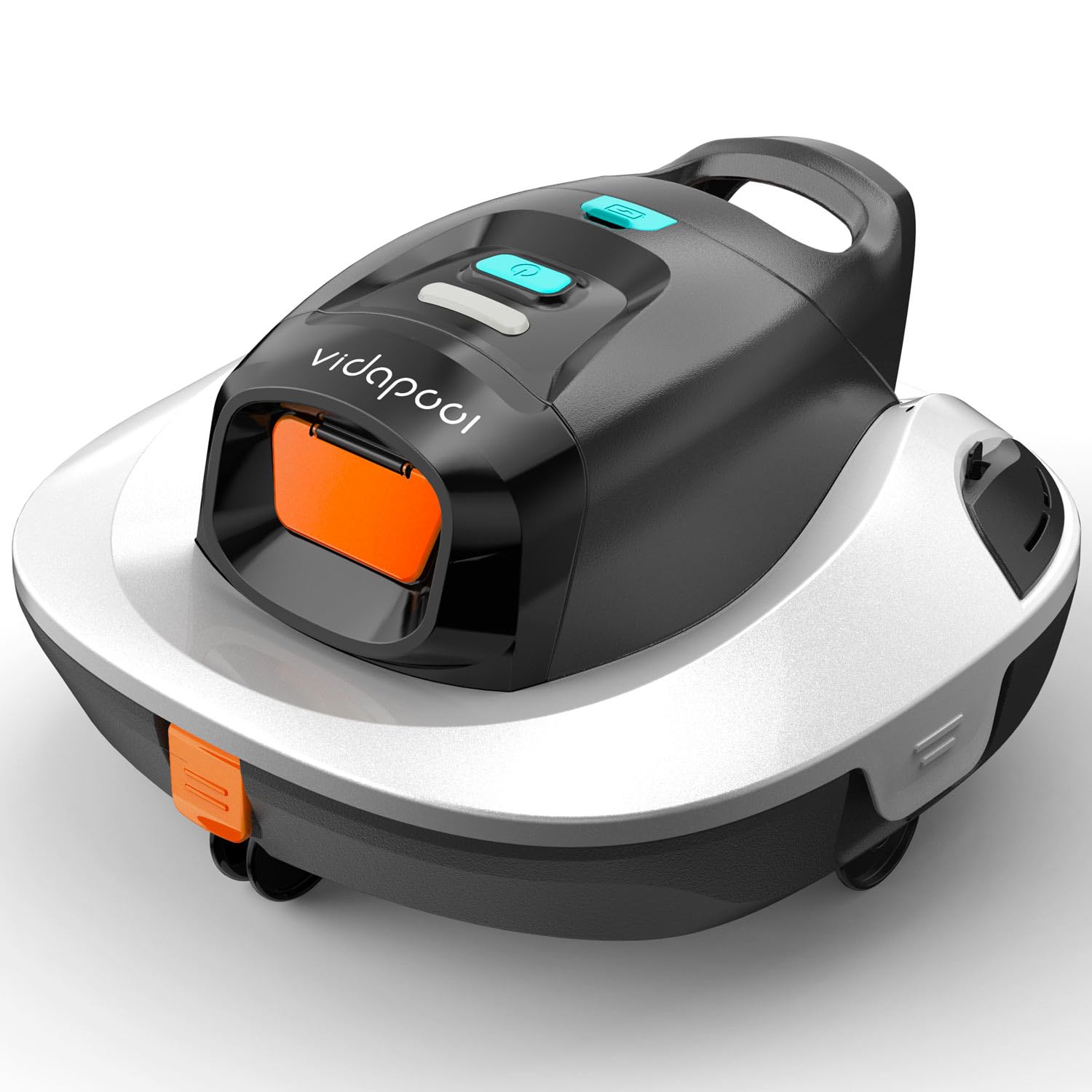 Orca Cordless Robotic Pool Vacuum Cleaner for Above Ground Pools - Automatic Swimming Pool Cleaner with LED Indicator & Self-Parking Technology, Covers 861 Sq.Ft, 90 Min Runtime - White | Perfect for Inground & Above Ground Pool Maintenance, Quick Cleaning Before Pool Parties