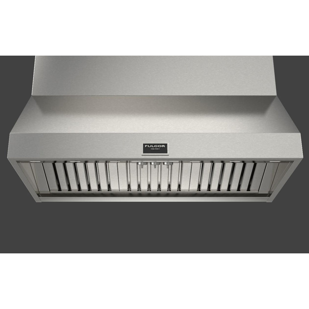 Fulgor Milano 48 Inch 1000 CFM Professional Stainless Steel Under Cabinet Range Hood with Knob Control - Model F6PH48DS1 | Perfect for Modern Kitchens, Restaurants & Heavy Cooking