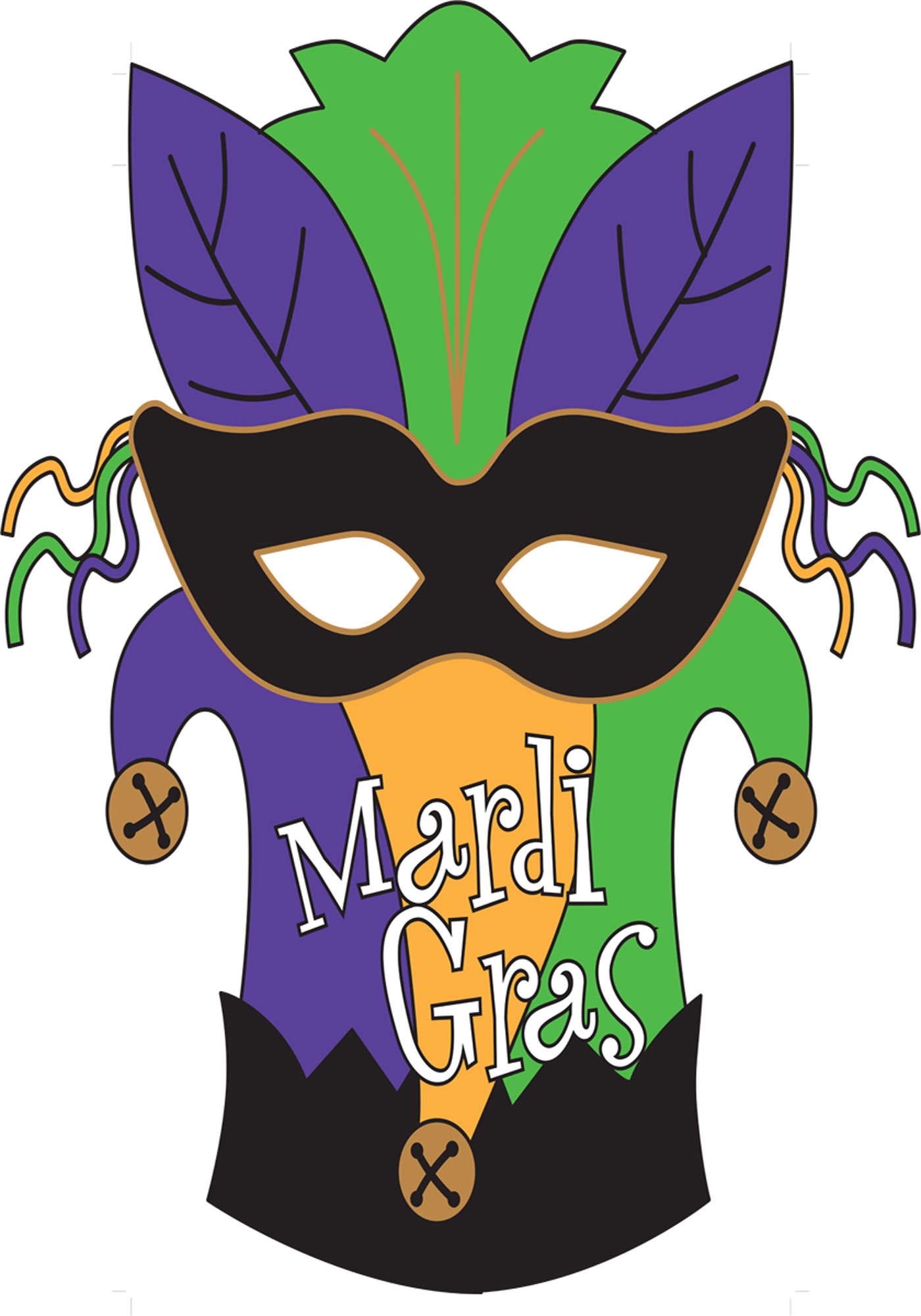 Double Sided Mardi Gras Flag 28x40 - Party & Home Decor
