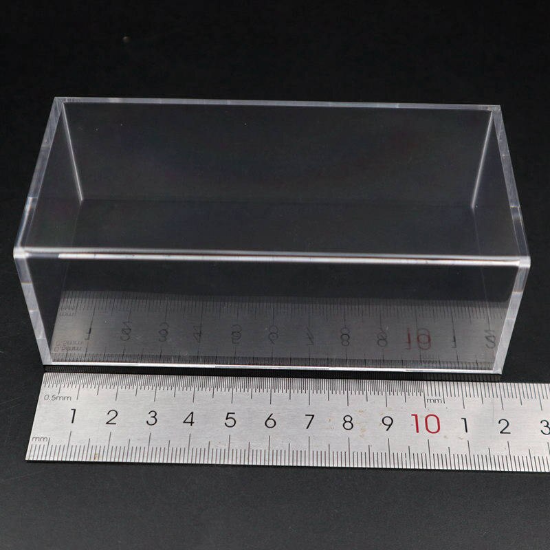 1/64 Scale 12cm Acrylic Display Case for Model Cars - Transparent Dustproof Storage Box with Black Base - Perfect for Collectors, Showcase & Protection
