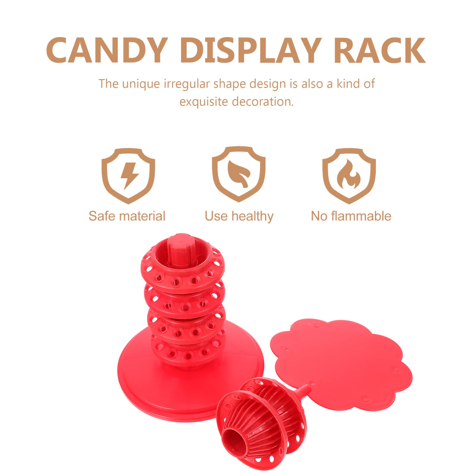 Tofficu Red Lollipop Candy Display Stand - 6 Tier Dessert Tower for Bakery, Candy Store, Party Decor & Sweet Table Display