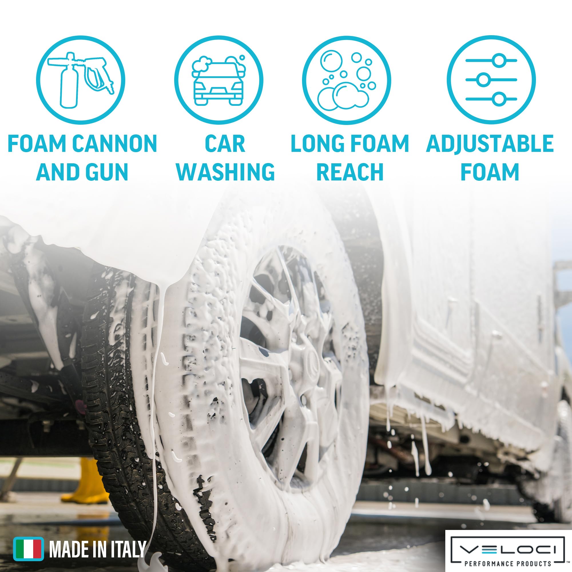 MTM Hydro Ultimate PF22.2 Foam Cannon Gun Kit for Pressure Washer - High Pressure Foam Lance Attachment for Auto Detailing, Car Washing, Boat & Roof Cleaning - Adjustable Commercial Grade Foam Blaster - Perfect for Home, Professional & Commercial Vehicle Wash Stations