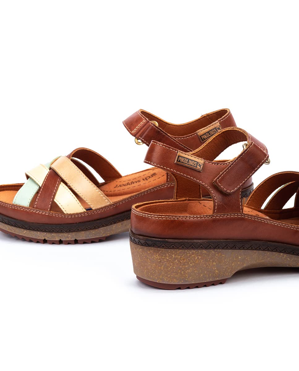 PIKOLINOS Women's Leather Wedge Sandals - Granada Style Comfortable Slip-On for Summer, Beach & Casual Outings