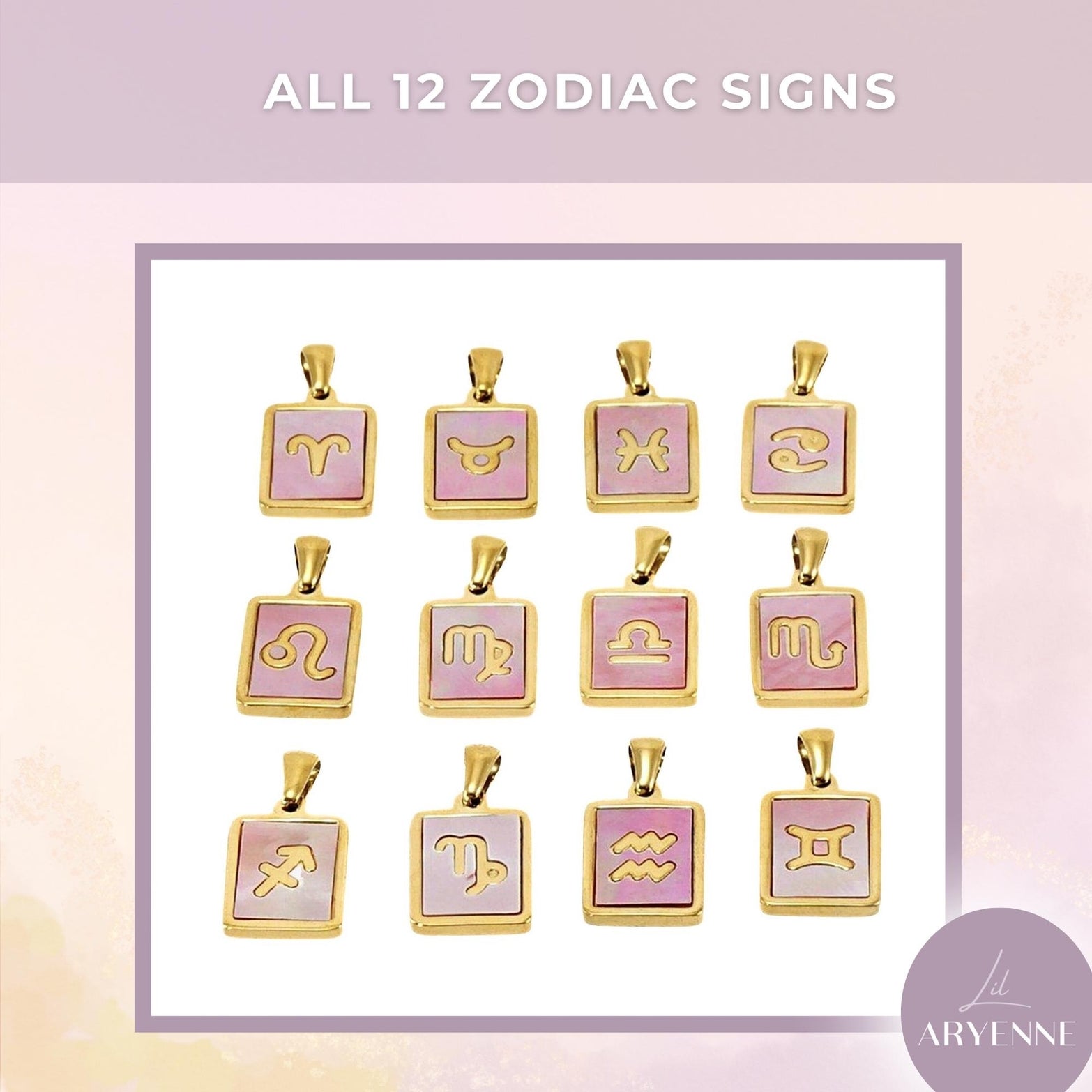 Zodiac Pink Shell Necklace Collection - Handmade Beach Jewelry for Women, Perfect for Summer Vacation & Boho Fashion Accessories