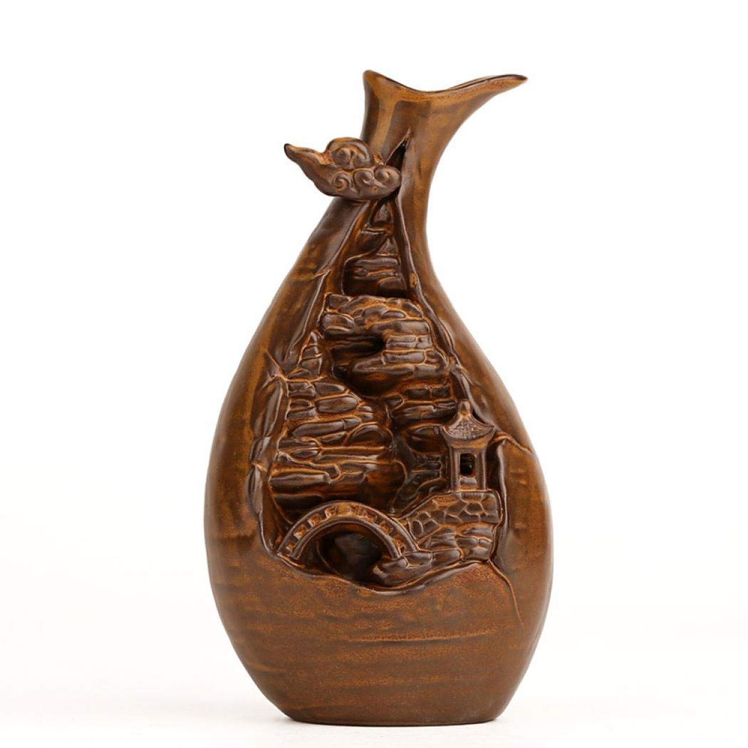 Ceramic Backflow Incense Burner Holder for Aromatherapy & Relaxation - Includes 10 Free Incense Cones - Perfect for Home Decor, Meditation, Yoga & Gift Giving