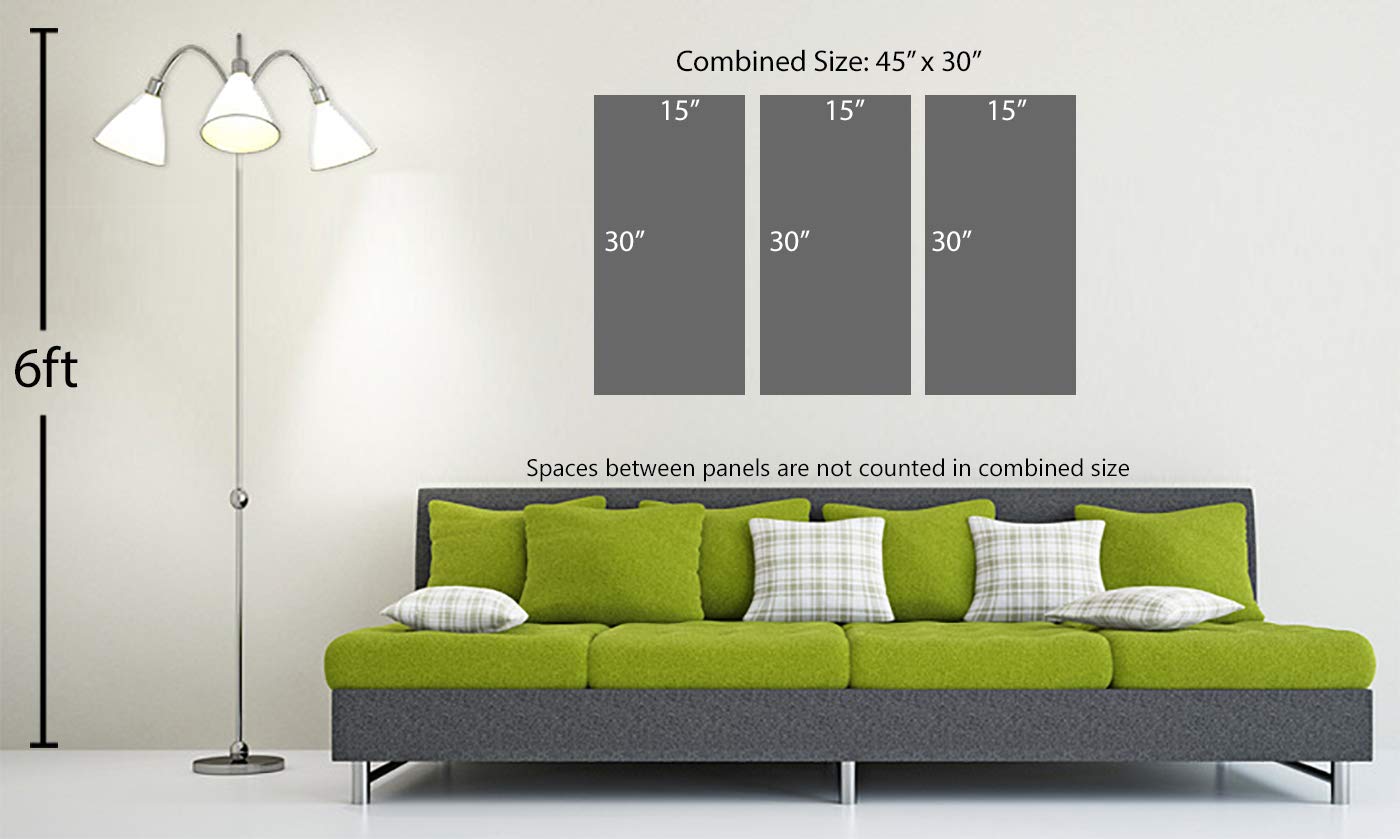45 x 30 Inch Coffee Cup Canvas Print - 3 Panel Split Wall Art Decor for Coffee Shop, Cafe & Home | Modern Kitchen & Office Wall Decor