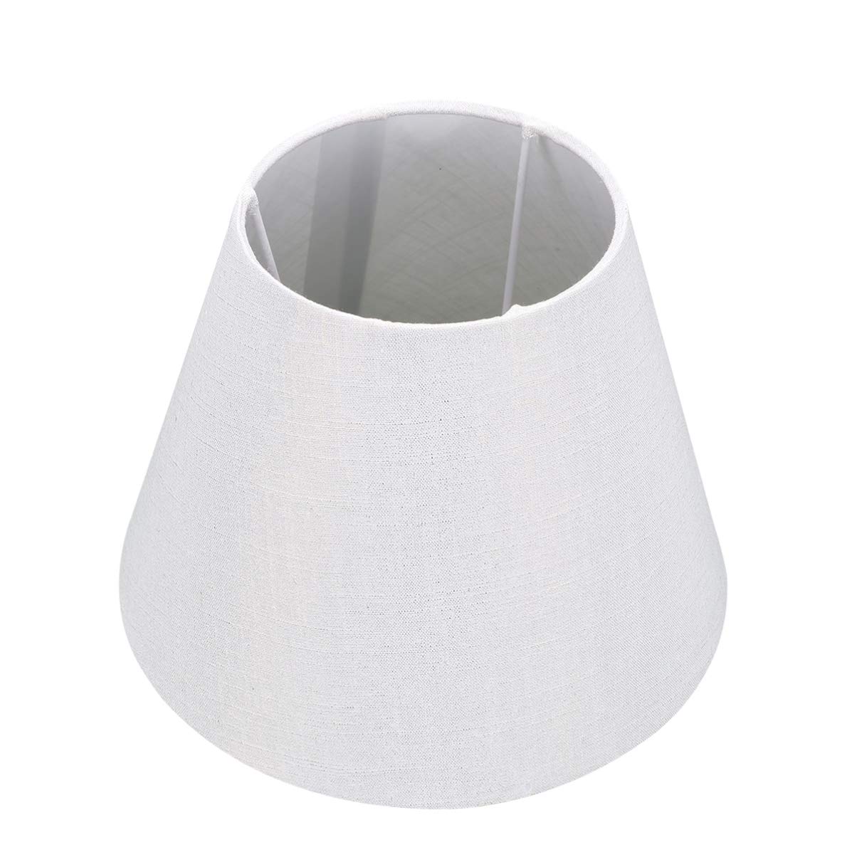 Uonlytech White Burlap Lamp Shade - E27 Table Light Cover for Chandeliers, Floor & Bedroom Lamps | Durable Cloth Light Accessory for Home Decor & Cozy Ambiance