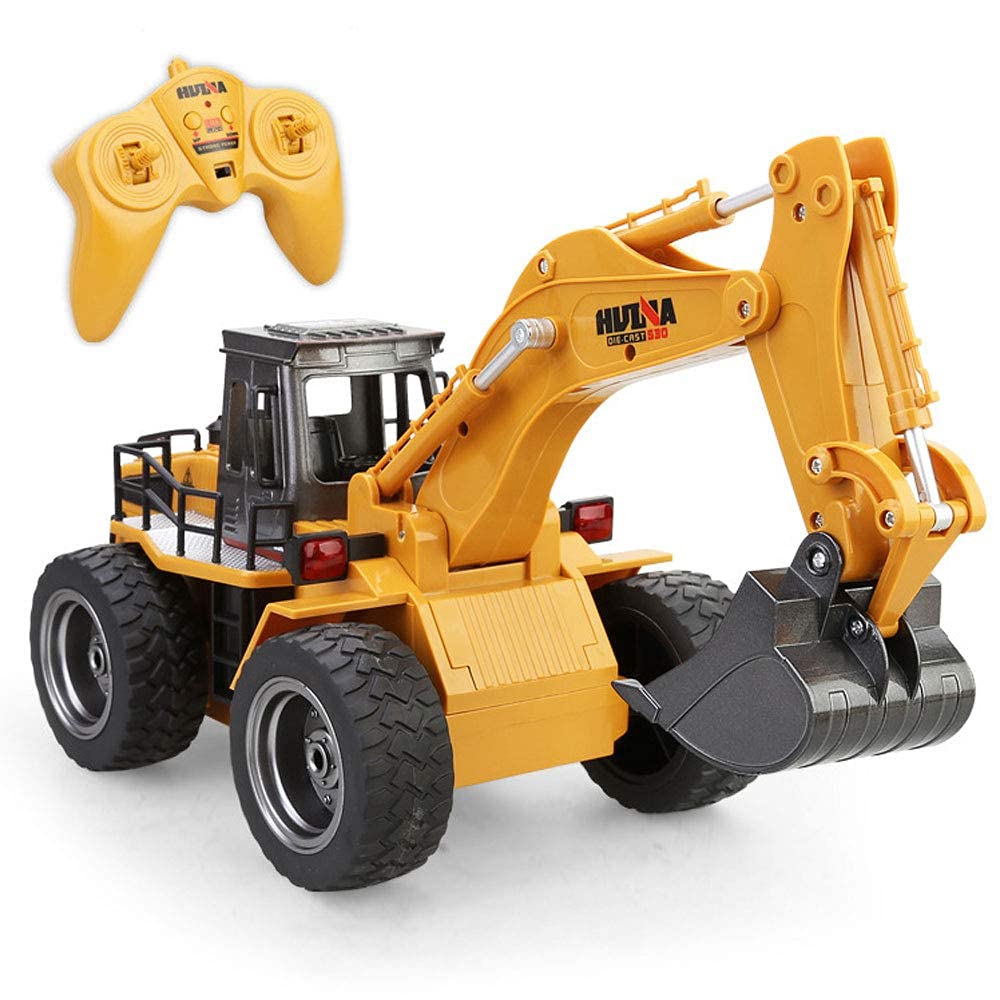 6-Channel Remote Control Excavator Toy - RC Construction Vehicle with Realistic Digging & Dumping Functions, Engineering Sand Digger for Kids Ages 6-12 | Perfect for Outdoor Play, Sandbox Activities & Construction Pretend Play