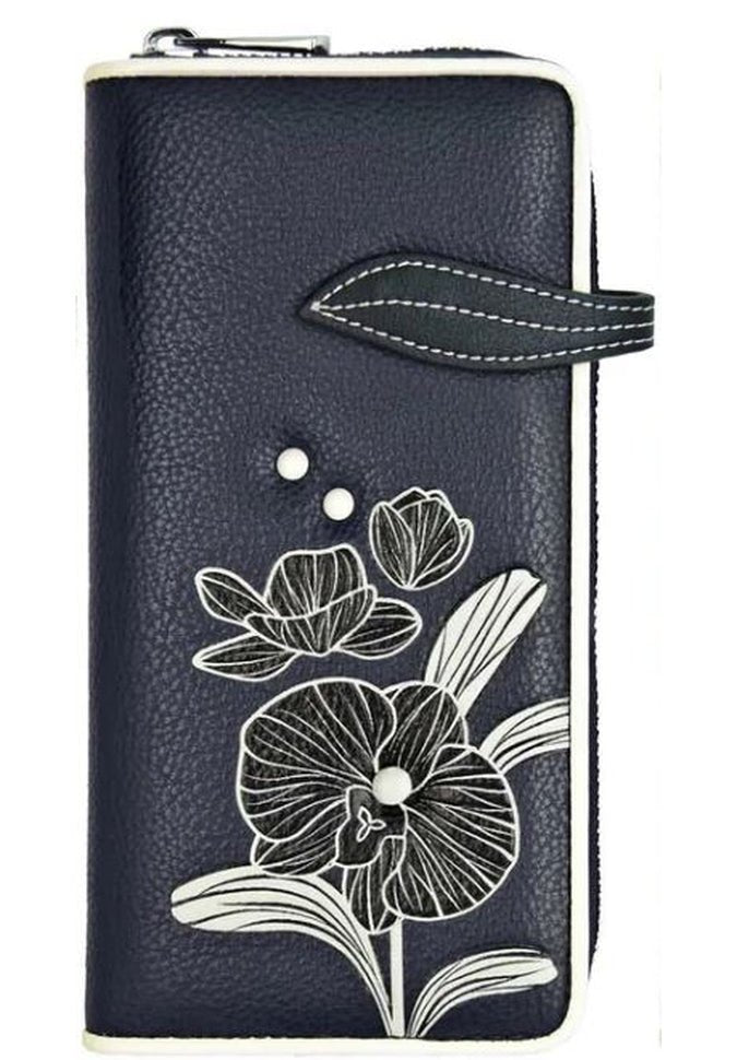 Espe Orchid Clutch Wallet for Women - Elegant RFID Blocking Crossbody Purse with Wristlet Strap - Perfect for Evening Parties, Weddings & Date Nights