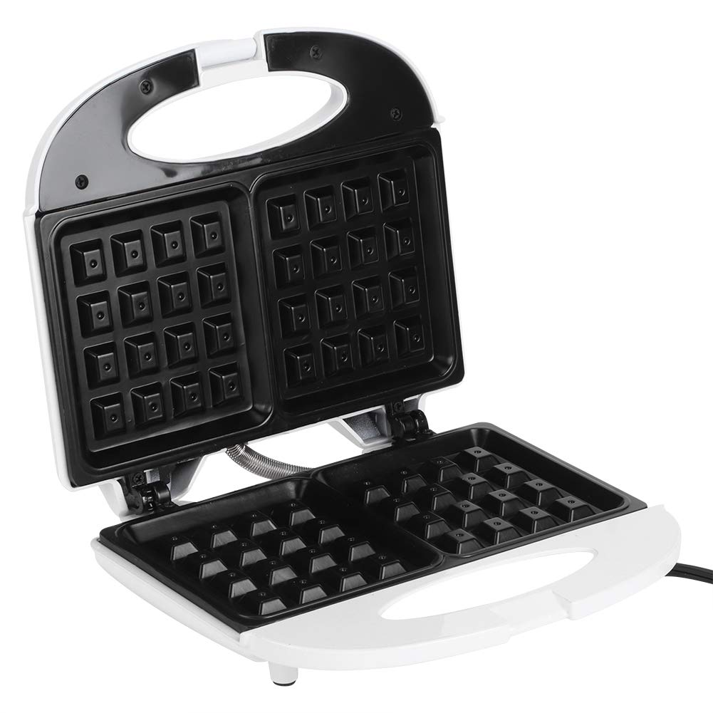750W Mini Waffle Maker - Non-Stick Belgian Waffle Iron with No-Drip Design, Double Waffle Grid for Quick Breakfast & Snacks, 110V US Plug - Perfect for Home, Office, and Camping Use