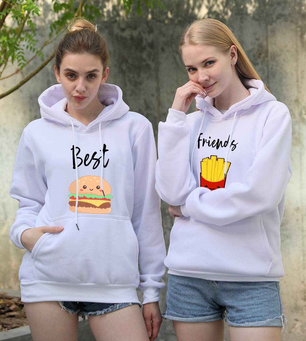 Best Friend Hoodies for 2 - Matching BFF Sister Pullover Sweatshirts for Teen Girls - Perfect for Sleepovers, School, and Weekend Hangouts