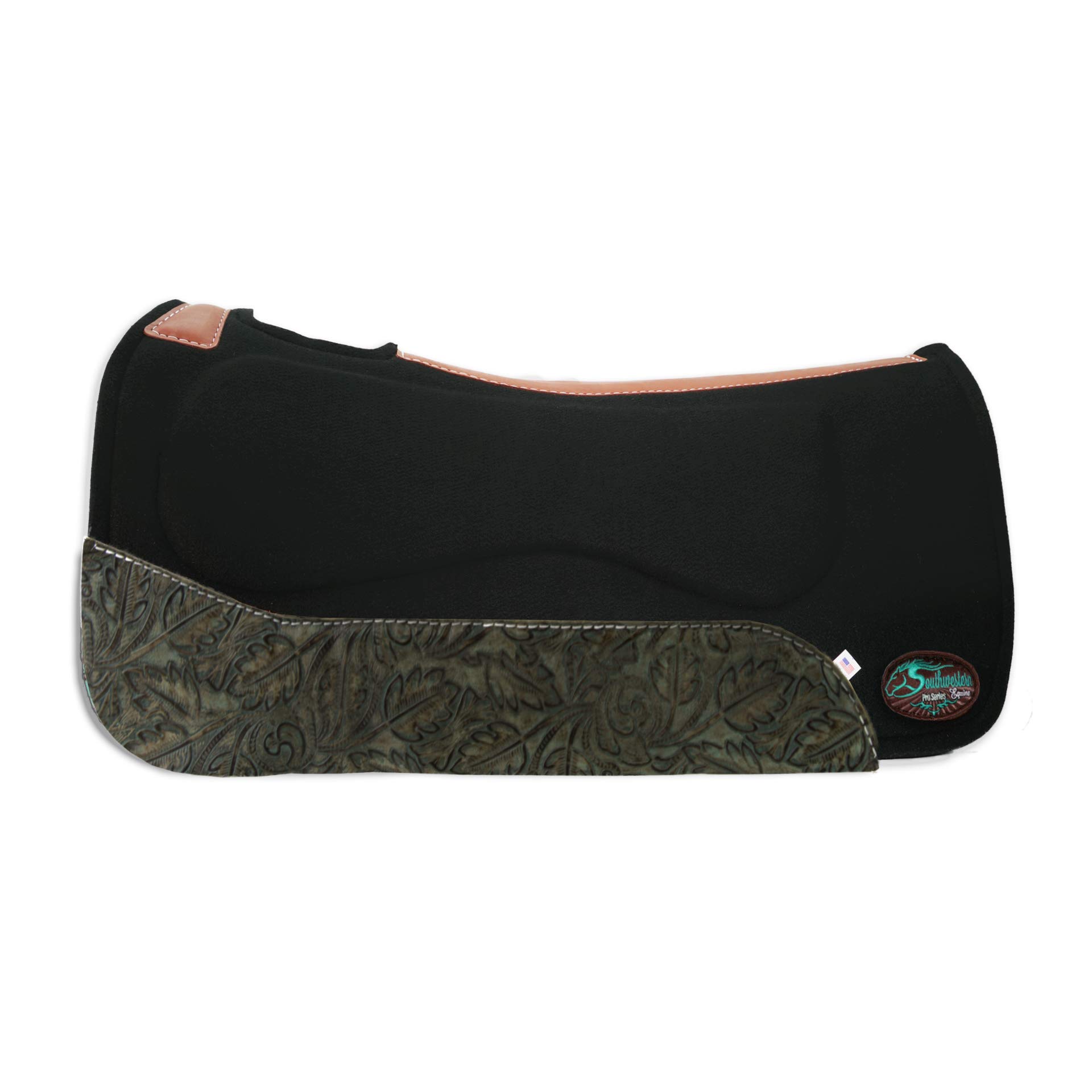 Southwestern Equine OrthoRide All-Purpose Trail Riding Black Saddle Pad - Comfortable & Durable for Western, English & Endurance Riding