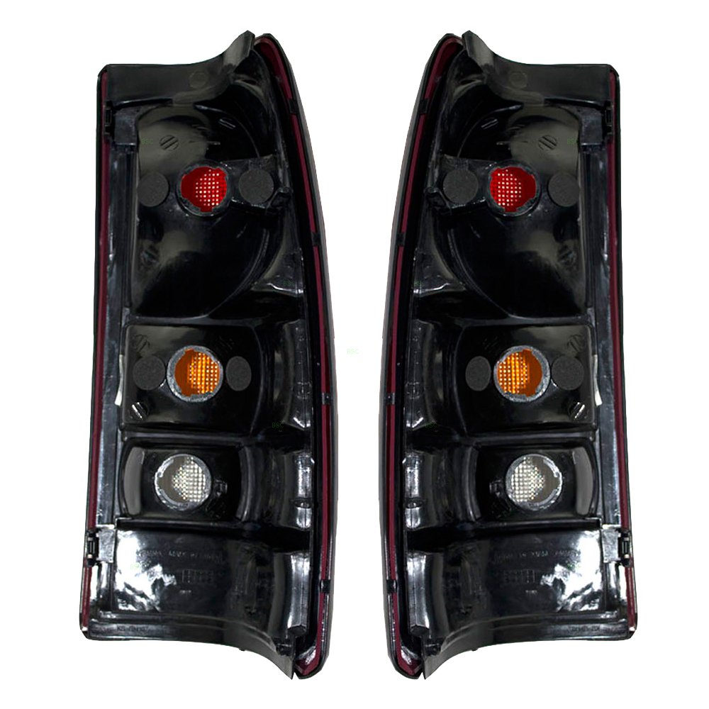 Brock Replacement Tail Lights Set for 2001-2003 Chevy Silverado & GMC Sierra 3500 Fleetside Pickup Truck - Driver & Passenger Side (Part #19169019, 19169020) - Durable Aftermarket Upgrade for Improved Visibility & Style