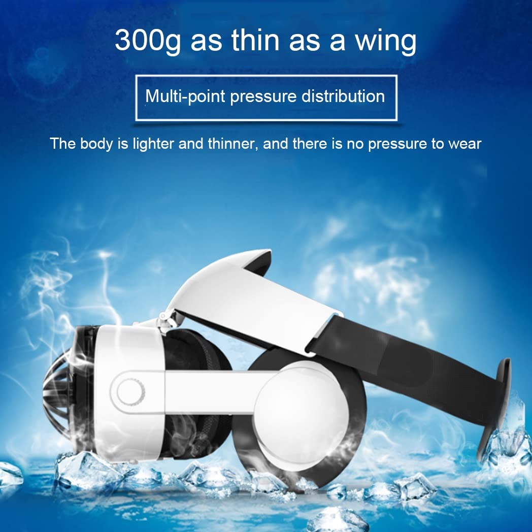 3D VR Headset with Bluetooth Controller - Compatible with iPhone 13 Pro Max/13 Pro/13/12/11, Samsung Galaxy S21, Huawei & Xiaomi Series - Immersive Virtual Reality Gaming & Movie Experience