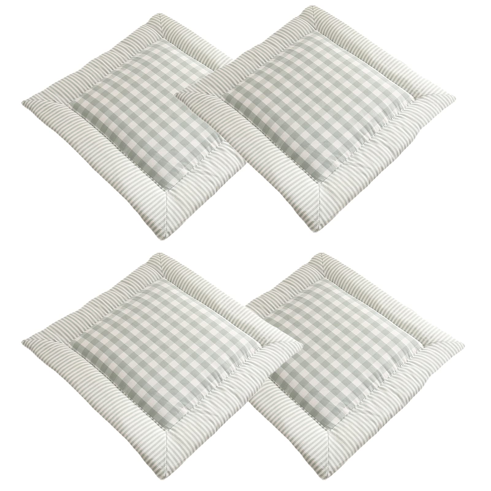 Premium Non-Slip Dining Chair Cushions Set of 4 - Comfortable Seat Pads with Secure Ties for Wooden & Metal Chairs - Durable Indoor Kitchen & Dining Room Chair Covers for Home & Restaurant Use