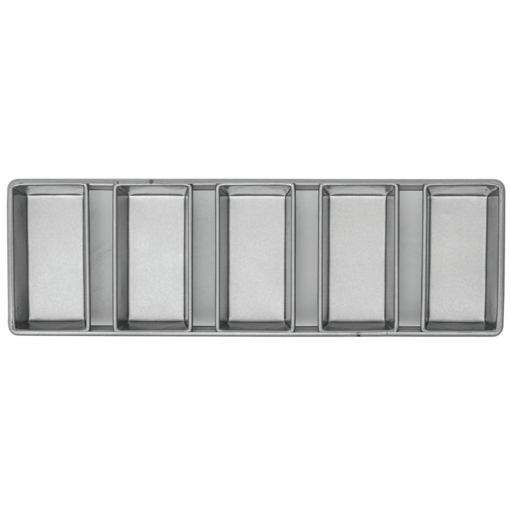 Chicago Metallic 44575 5-Strap Bread Loaf Pan - 7-3/8x3-5/8 Inch Aluminized Steel Baking Pan for Homemade Bread, Cakes & Pastries - Perfect for Kitchens, Bakeries & Holiday Baking