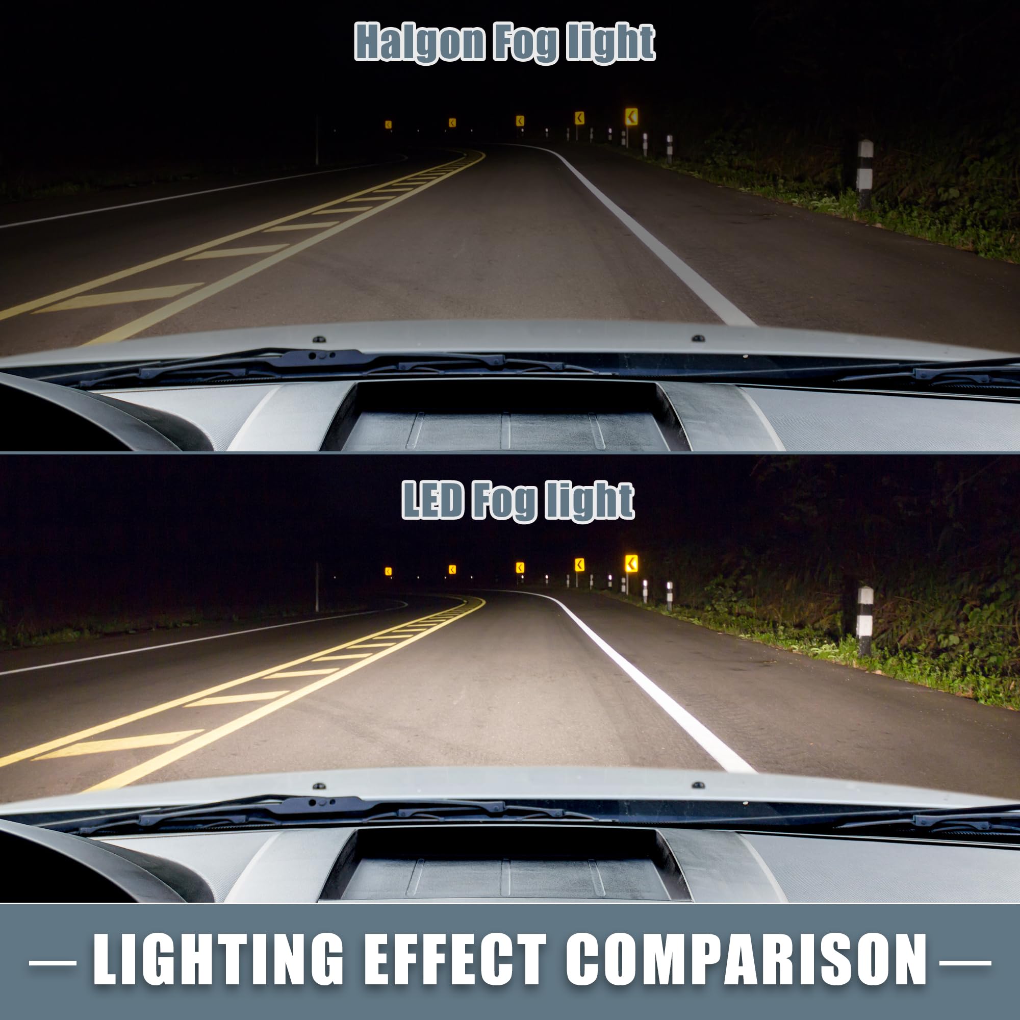 Fog Driving Light Kit with Switch Harness & Bezels - White LED Bumper Lamps for Nissan Murano NS 2019 2020 2021 Models | Off-Road & Night Driving Safety Accessories