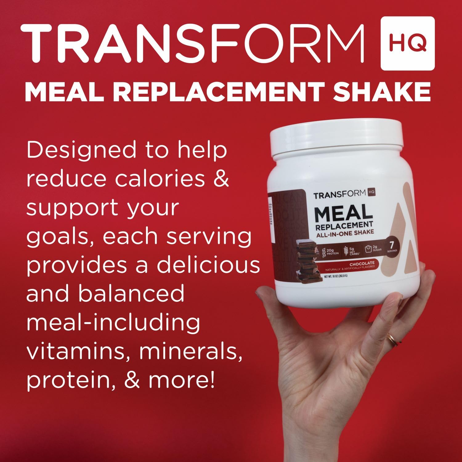 TransformHQ Meal Replacement Shake Powder - Blueberry Cheesecake Flavor, 7 Servings | Gluten Free, Non-GMO, High Protein | Perfect for Weight Loss, Post-Workout Recovery & Busy Lifestyles