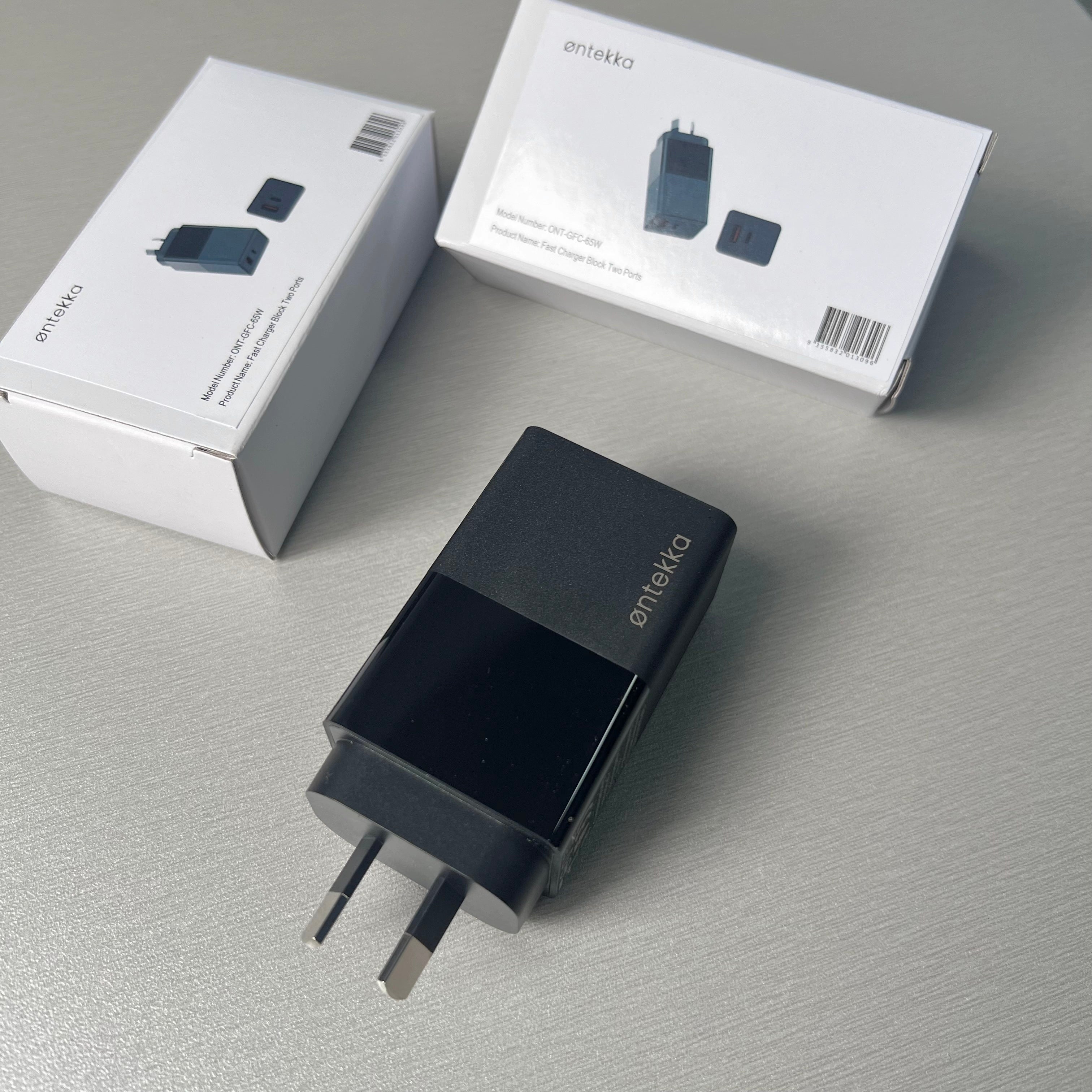 65W GaN Fast Charger with Dual USB-C Ports | PD 3.0 Quick Charge | Compatible with iPhone 15/14, MacBook, Samsung Galaxy | Compact Wall Charger (AU Plug) - Perfect for Travel, Office & Home Use
