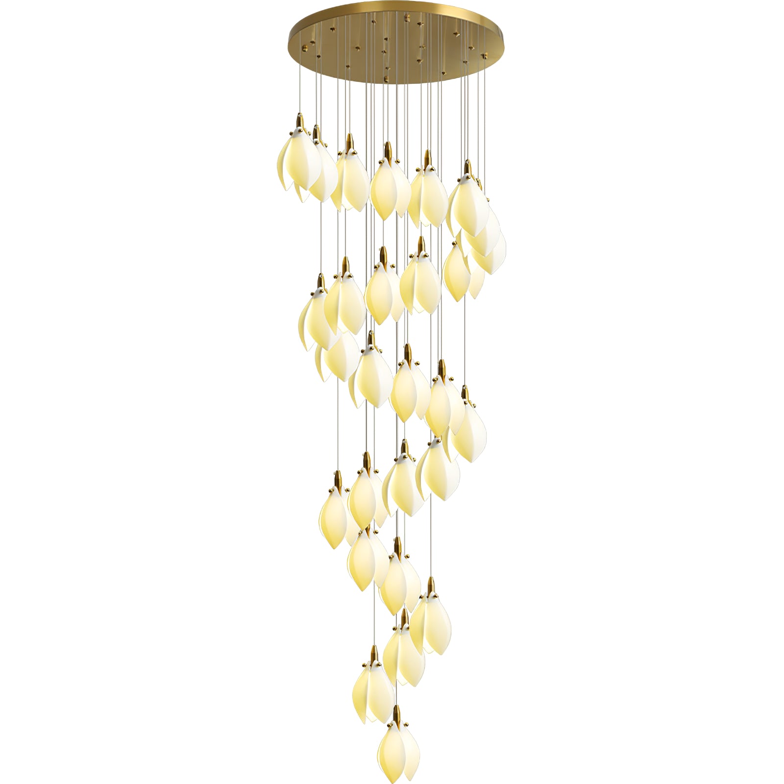 Astralis Bloom Stairs Chandelier - Modern Crystal Ceiling Light Fixture for Living Room, Dining Room, Bedroom & Staircase Decor